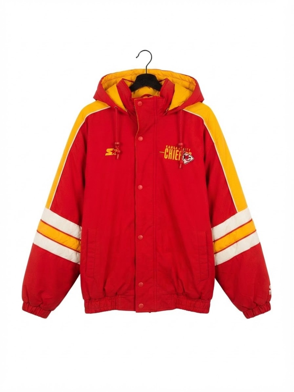 STARTER Red and Yellow Kids Puffer Jacket with Hood
